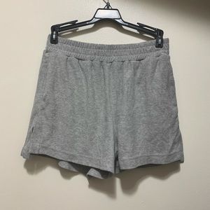 light grey sweat shorts